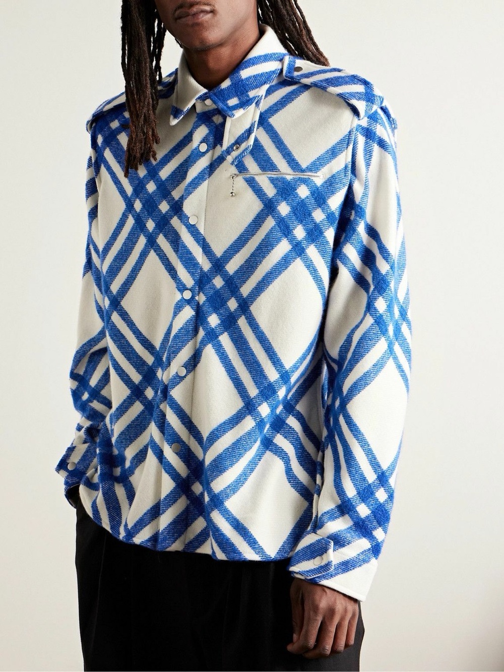 Burberry Fall/Winter 2023 Check Wool Shirt ‘Knight’
